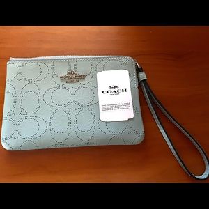 Brand New Coach wristlet - Retail $88 blue/aqua